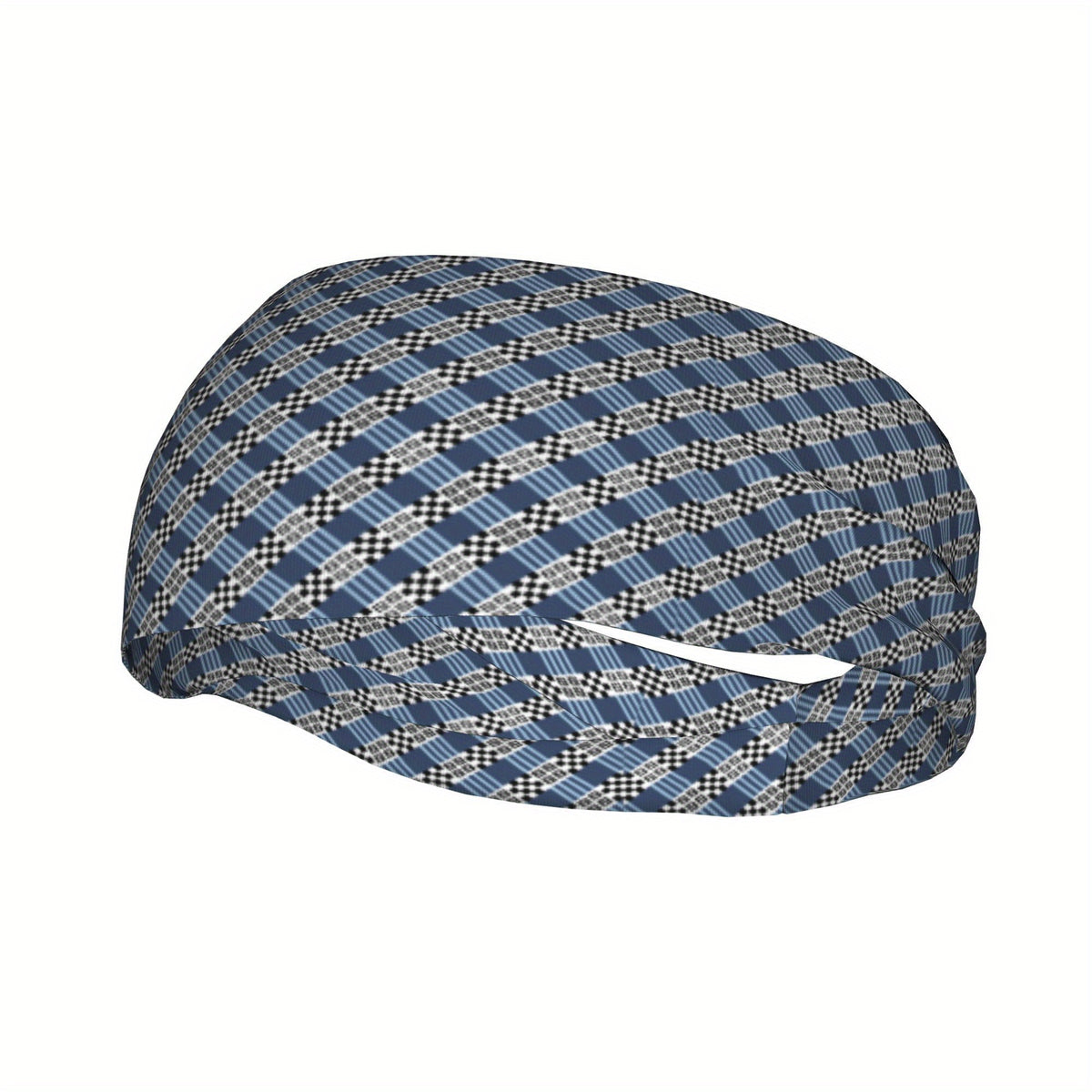 Check Plaid Breathable Headband for Sport & Casual Outfits