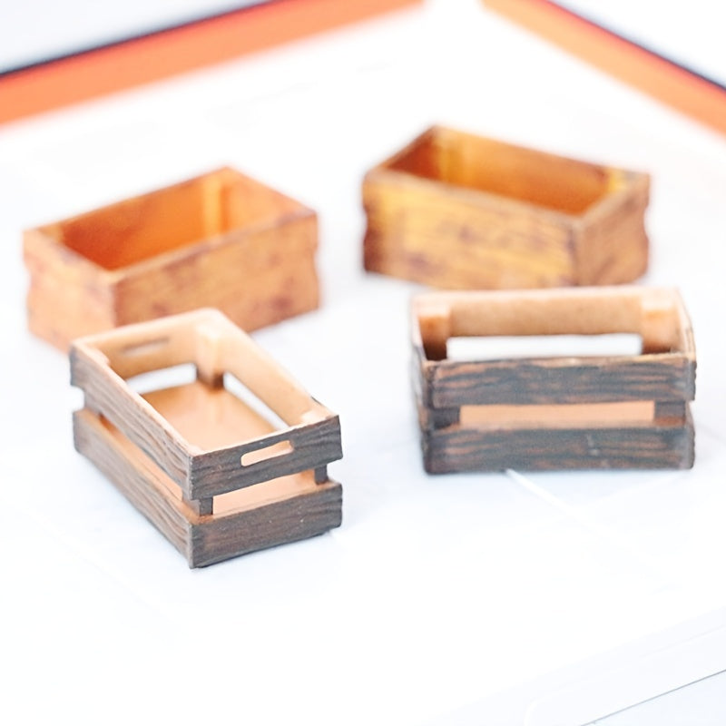 1:12 Doll House Mini Wood Parts Box Wooden Frame Ornaments