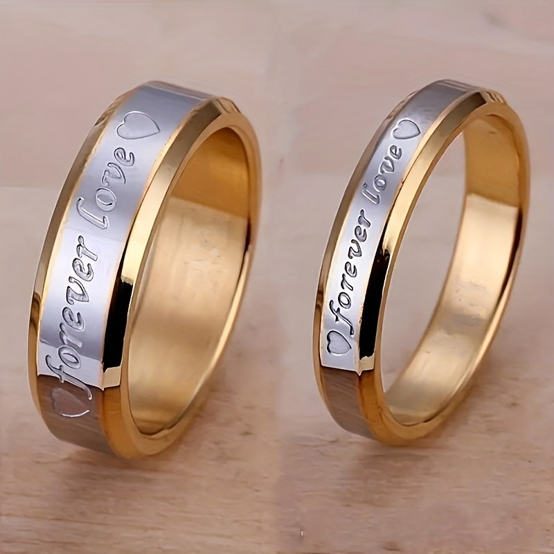 Forever Love Stainless Steel Ring Men's Couples Ring Wedding Ring