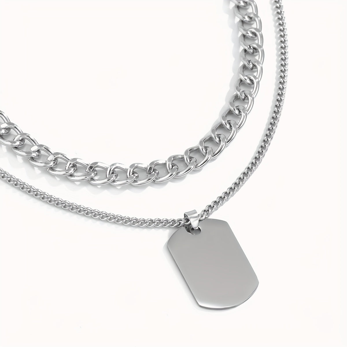 Boys Golden Chain Geometric Style Hip Hop Necklace
