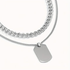 Boys Golden Chain Geometric Style Hip Hop Necklace