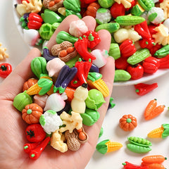 Mini Fruit and Vegetable Ornaments Tabletop Decorations DIY Gel