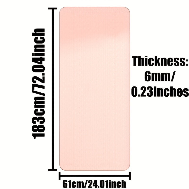 1pc TPE Double sided Non slip Cushioned Yoga Mat Pilates Supplies Home Fitness