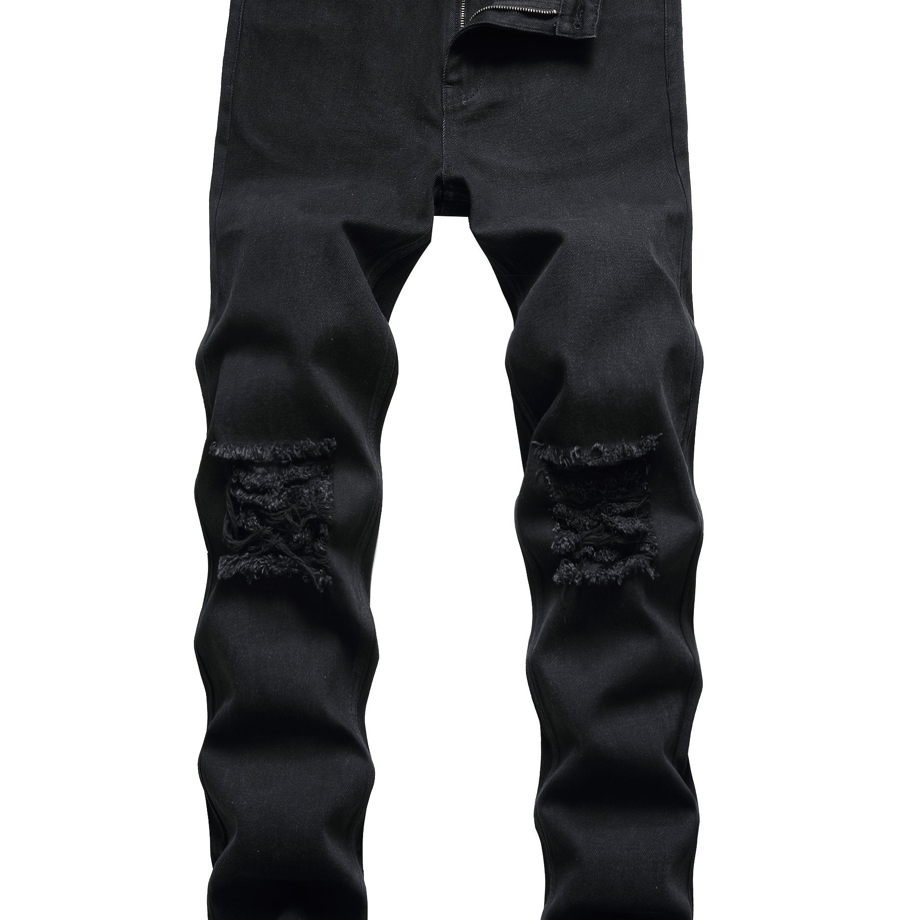 Men's Classic Ripped Jeans in Blue Wash