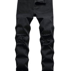 Men's Classic Ripped Jeans in Blue Wash