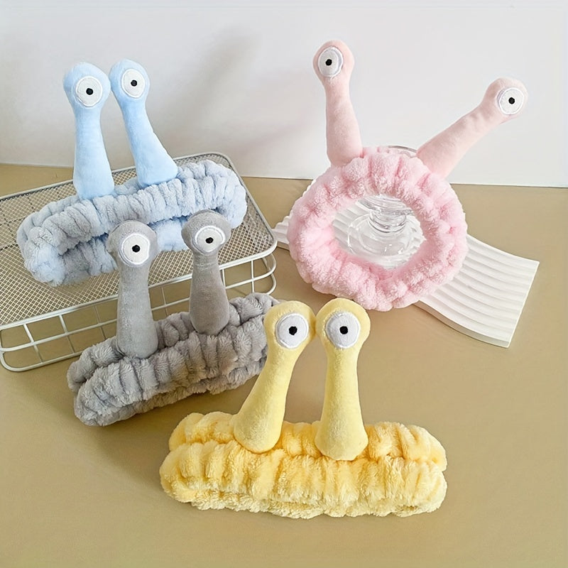 Cartoon Snail Eyes Headband Plush Hair Band Women Girls Elastic Headdress