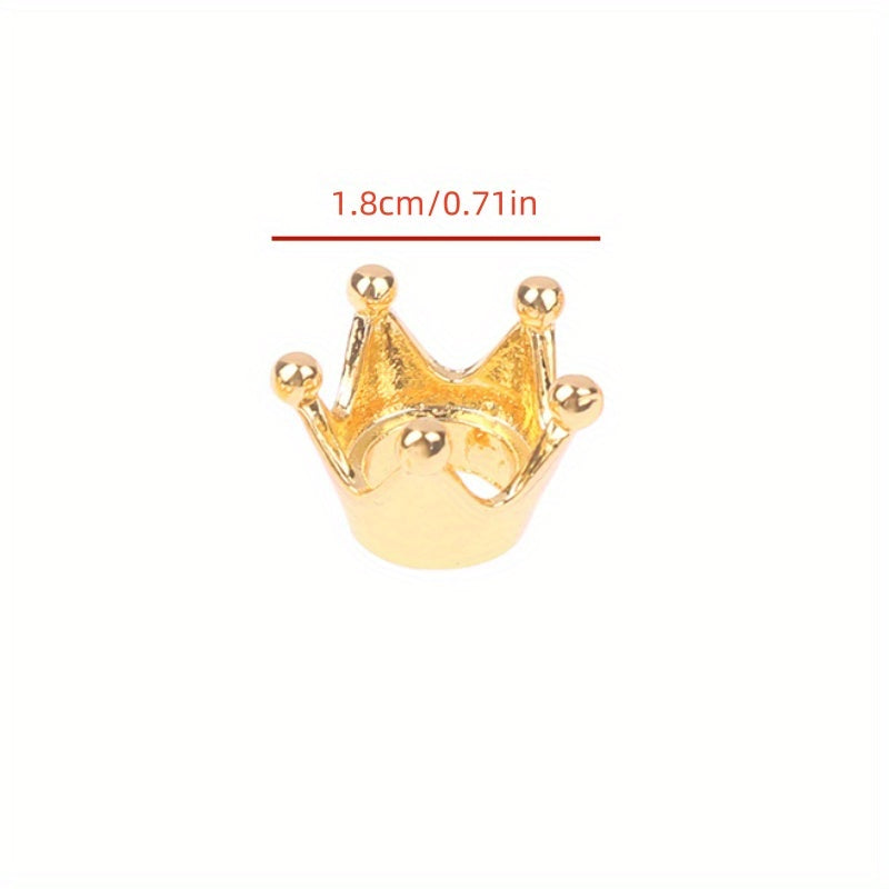 5pcs Mini Metal Crowns for Dollhouse Princess Theme Decor