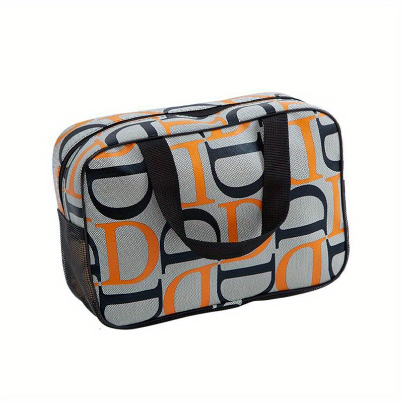 Letter Pattern Toiletry Bag Large Capacity Cosmetic Bag Makeup Storage Bag