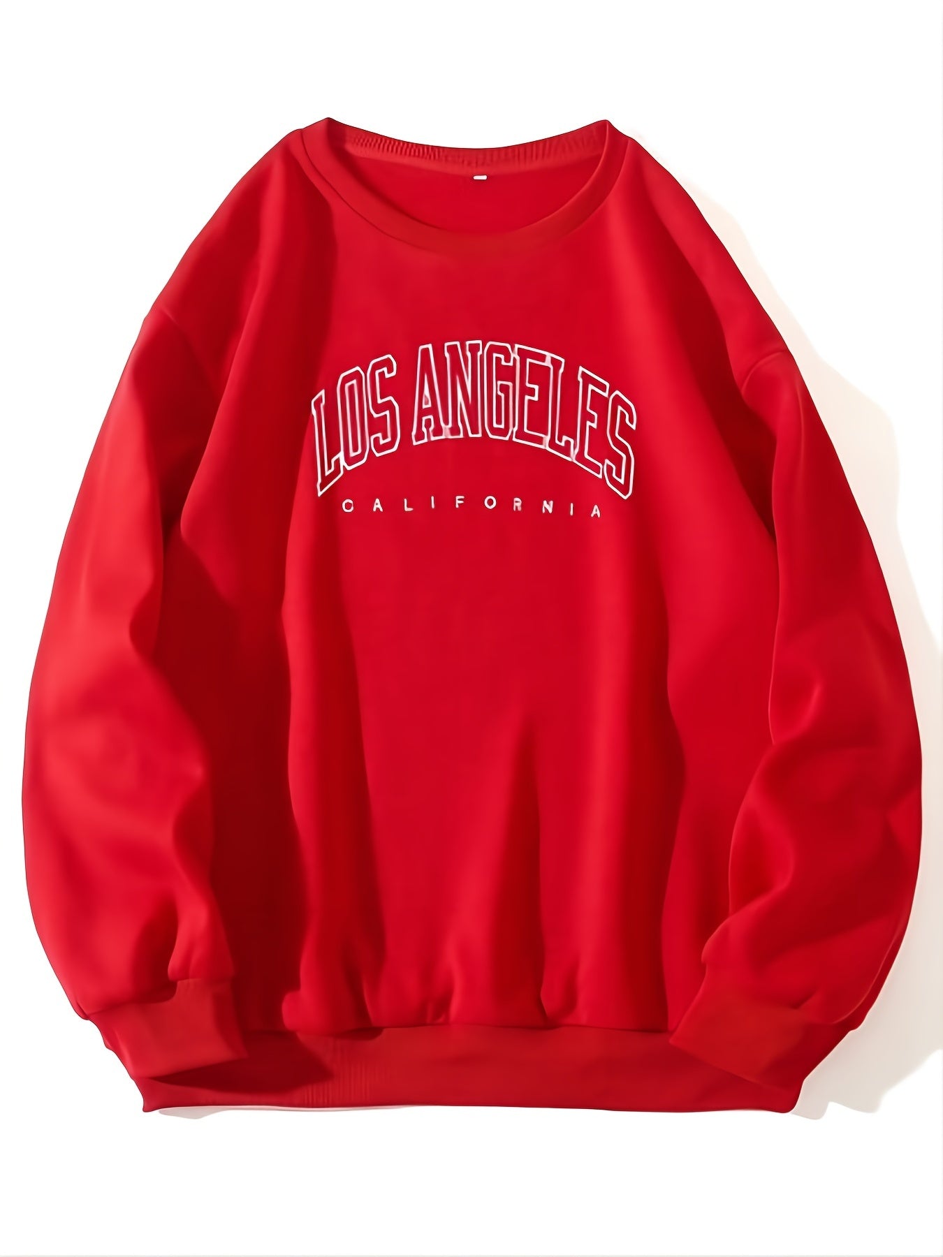 Letter Print Crew Neck Sweatshirt for Women