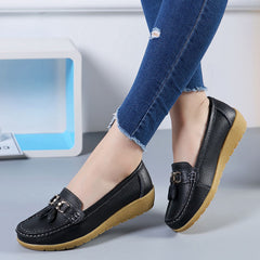 Women's Metal Decor Flats Slip On Shoes Soft Sole Walking Shoes