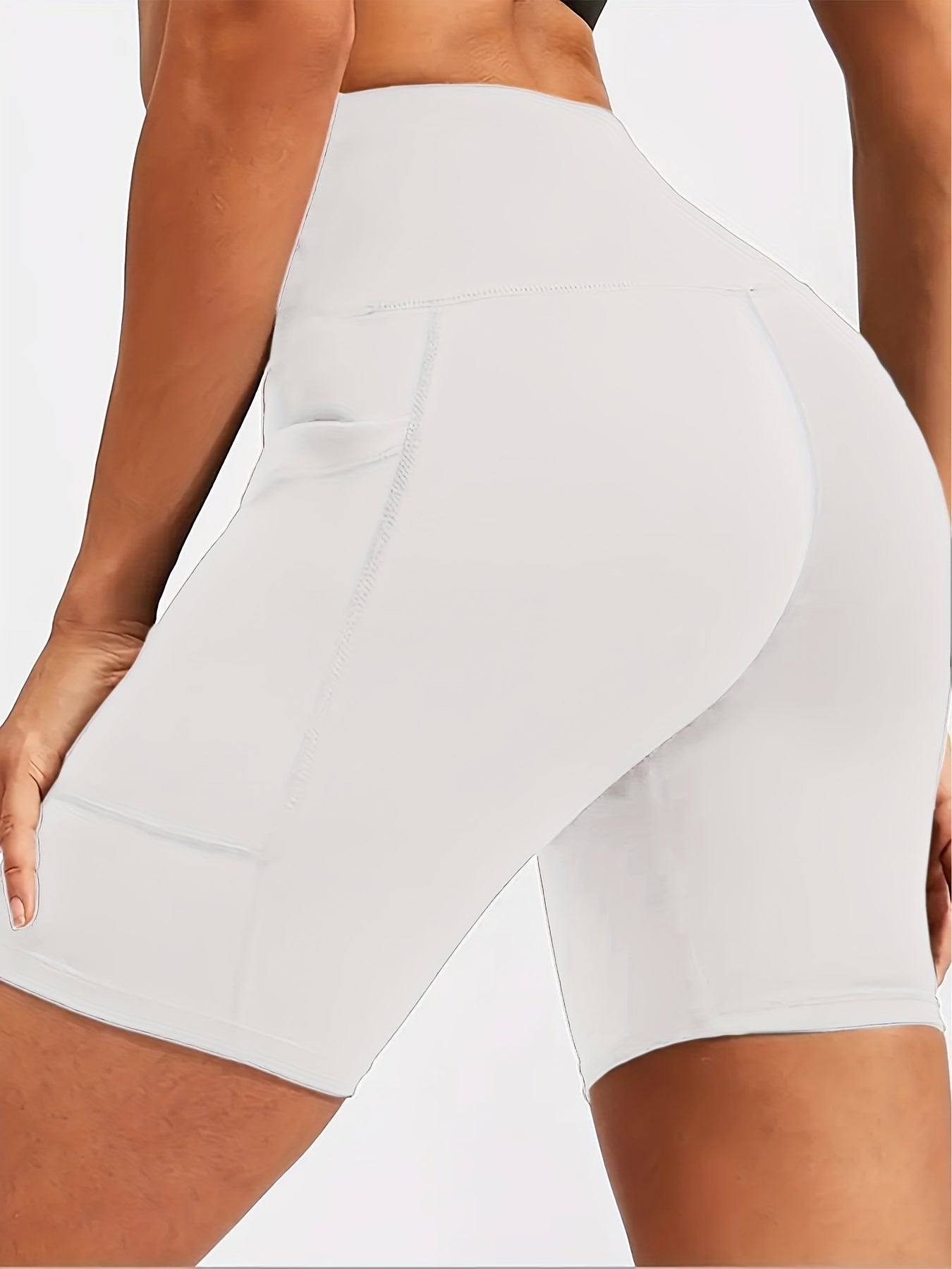 High Stretch Biker Shorts with Side Pockets