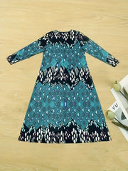  Geometric Print Maxi Dress