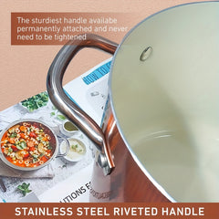 7 Qt Nonstick Soup Pasta Pot With Lid 22cm 7.08in
