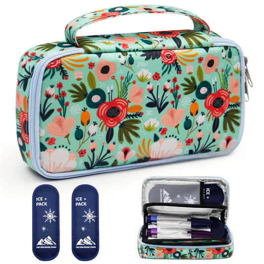 Large Portable Insulin Cooler Bag for Outdoor Camping Travel