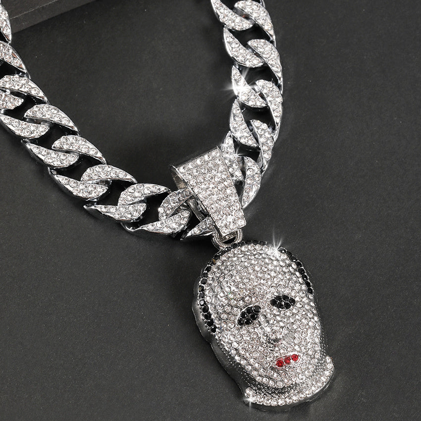 Human Head Pendant Cuban Necklace