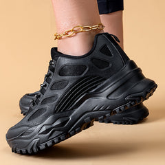 Women's Outdoor Casual Shoes Thick Bottom Lace Up Sneakers
