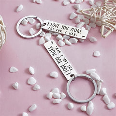 1pc Couple Stainless Steel Keychain Couple Gift Wedding Christmas Gift