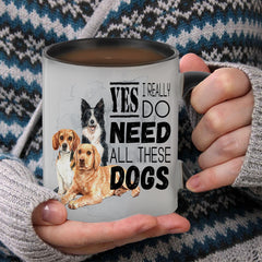 11oz Creative Dog Pattern Ceramic Mug Portable Coffee Cup