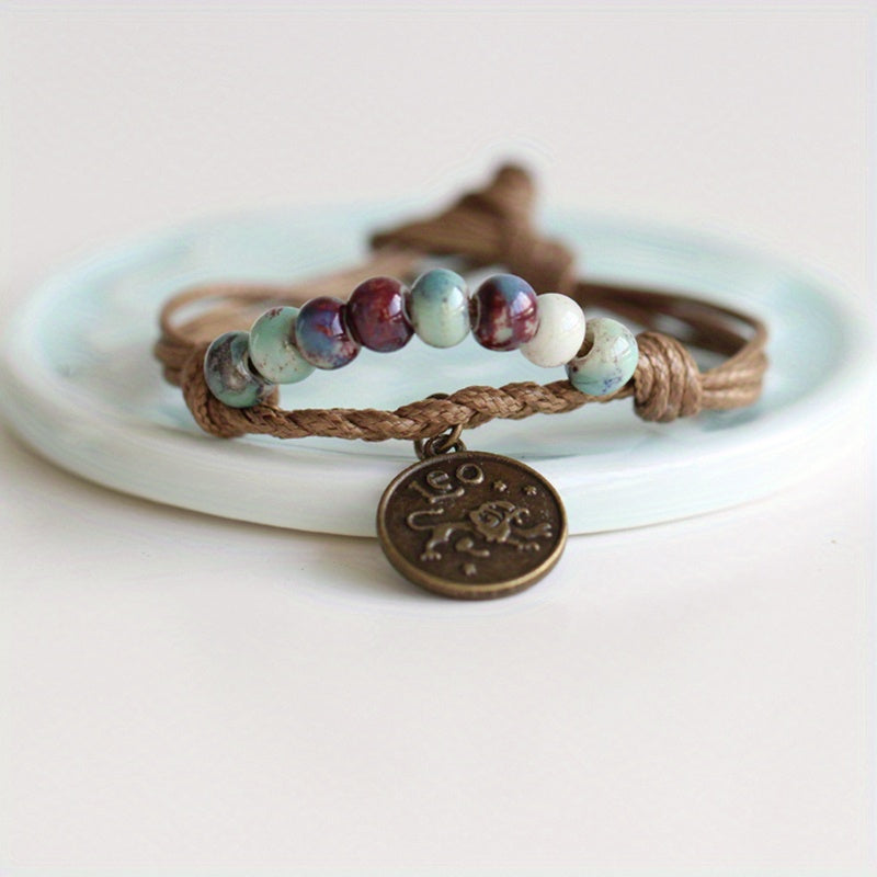 12 Constellation Retro Bracelet for Men