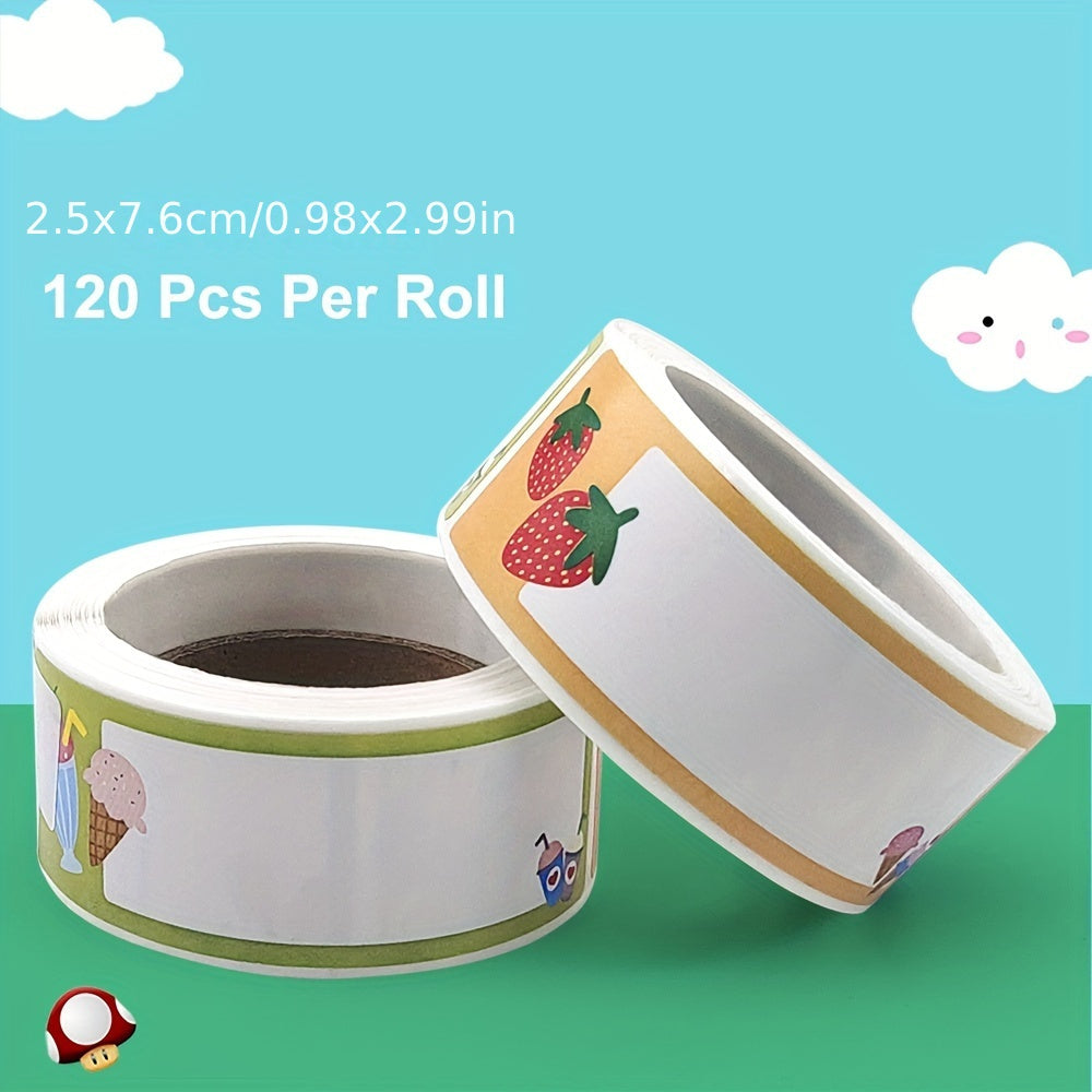 120pcs Cartoon Name Sticker Self adhesive Cup Sticker