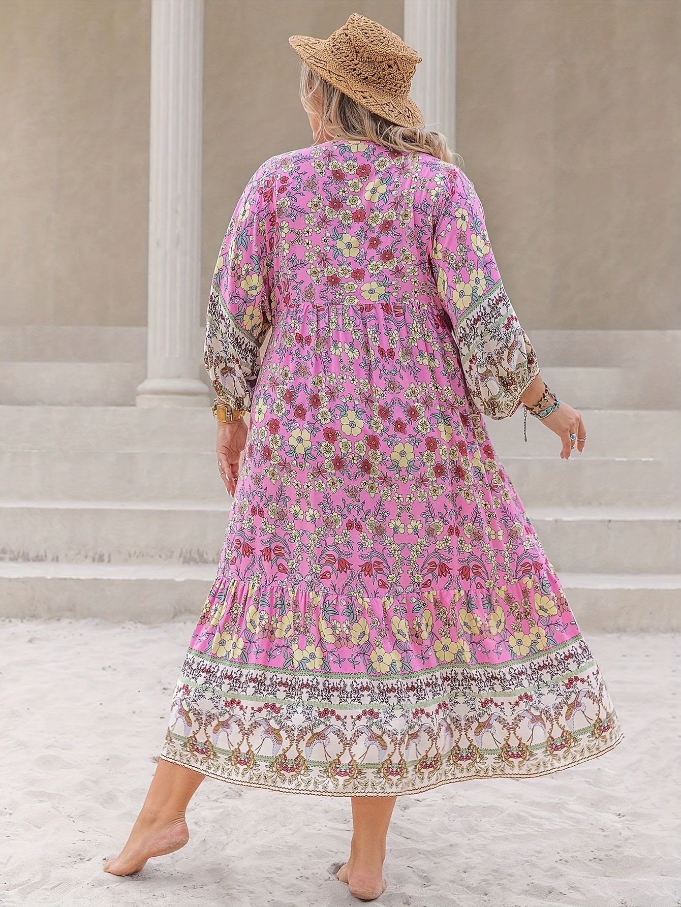  Boho Dress Women's Plus Maxi Dress