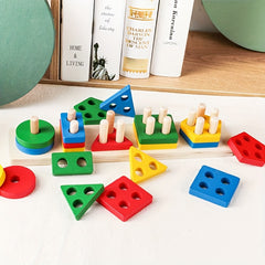 Educational Building Blocks Toy Geometric Shapes Recognition