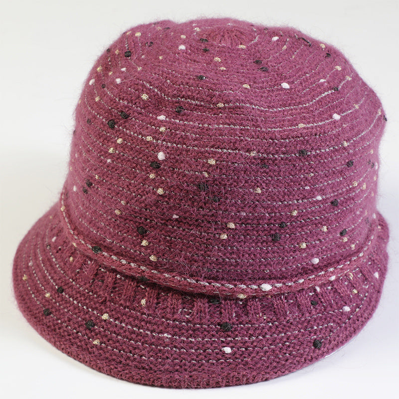 Vintage Knitted Thermal Bucket Hat Fisherman Hat Winter Hat For Her
