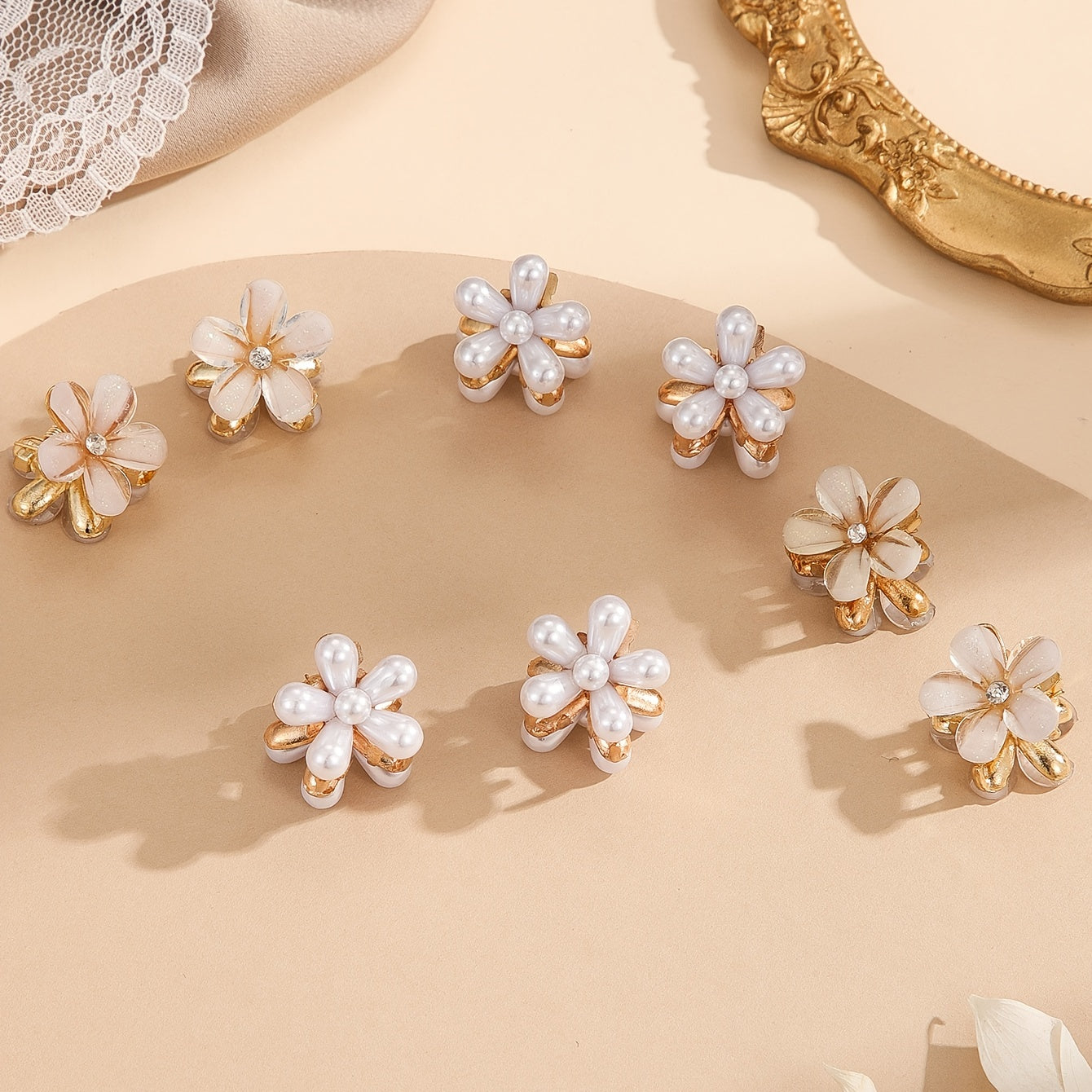 8 PCS Girl's Hairpin Hair Clips Sweet Temperament Hair Accessories
