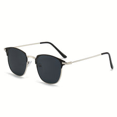 2 Pairs Square Sunglasses Mirrored UV400 Sun Shades for Women Men