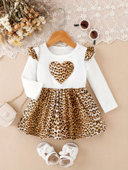Baby Girl Love Leopard Print Dress