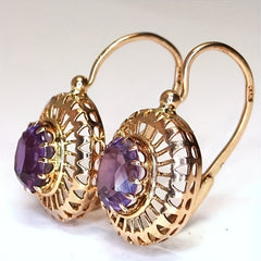 1pair Oval Pattern Earrings Daily Accessories Holiday