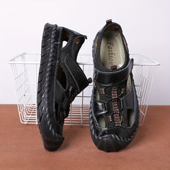 Men's Non Slip Hook And Loop Sandals Wear resistant Comfy Beach Shoes Summer