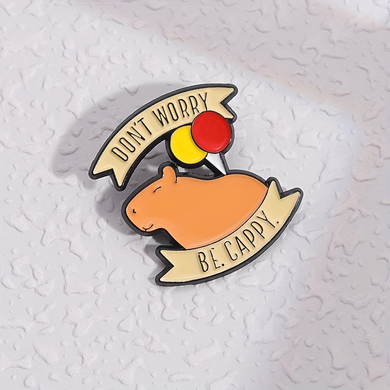 Capybara Balloon Enamel Pins