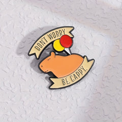 Capybara Balloon Enamel Pins