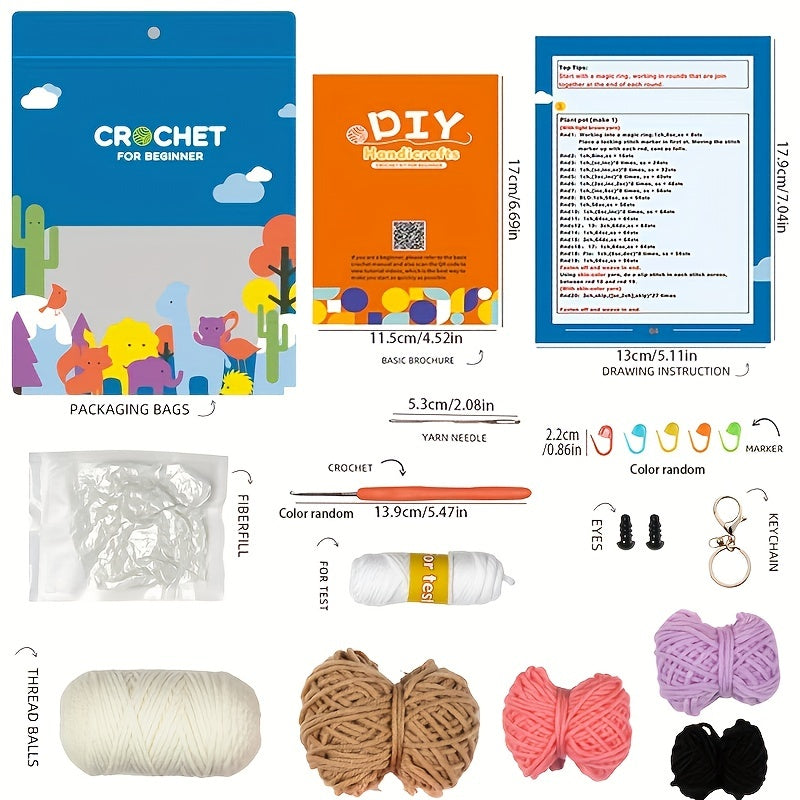 DIY Crochet Puppy Kit with English Instruction Book