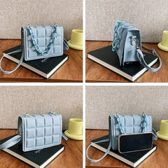 Embossed Flip Shoulder Bag All Match Handbag Faux Leather Bag