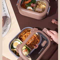 Stainless Steel Lunch Box Portable Partition Type Student Worker Camping
