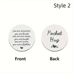Men's Stainless Steel Pocket Hug Coin Gift