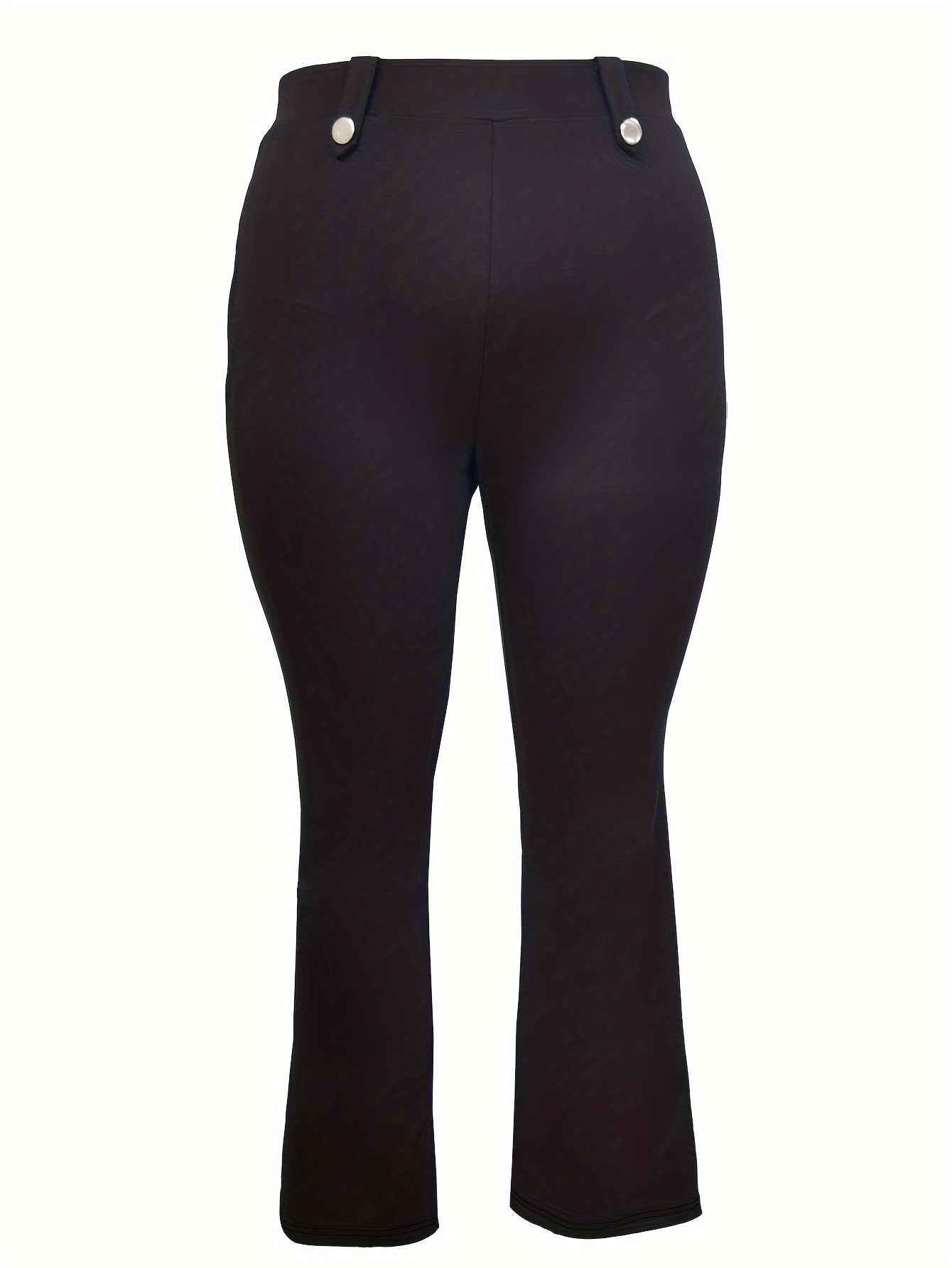  High Waist Trousers with Button Detail