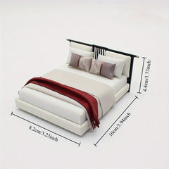 Chinese Style Double Bed Mini Furniture for Sand Table Decoration