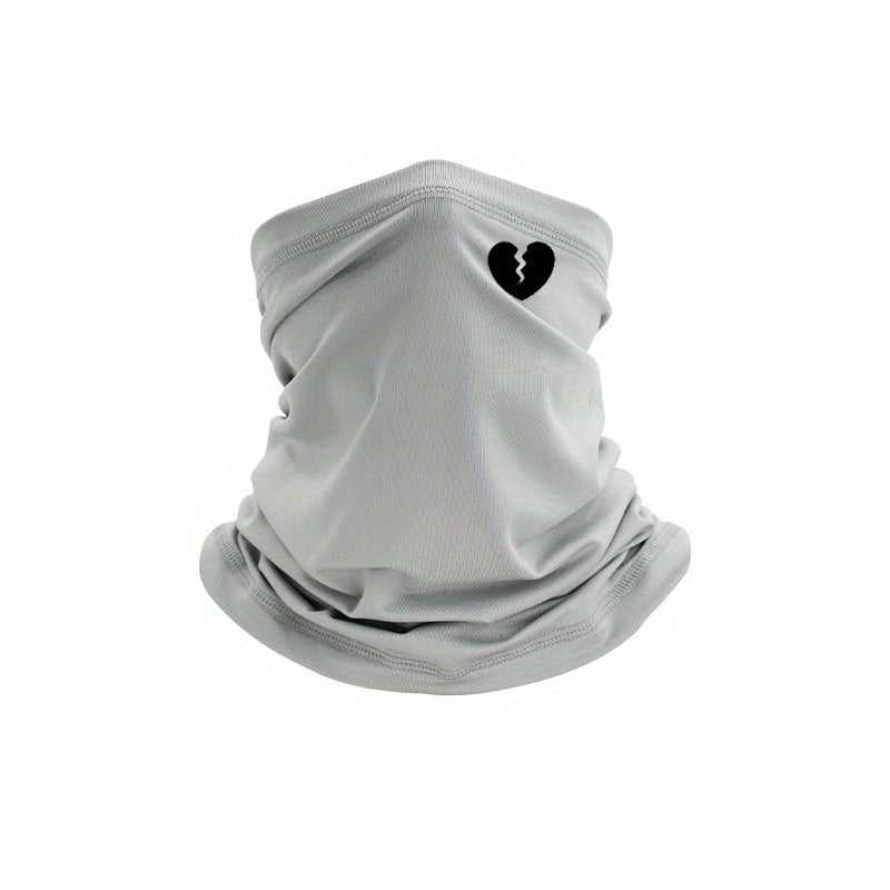 Broken Heart Print Mask Unisex Windproof Neck Gaiter