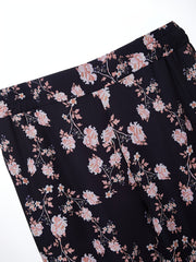 Women's Plus Floral Print High Waist Harem Trousers