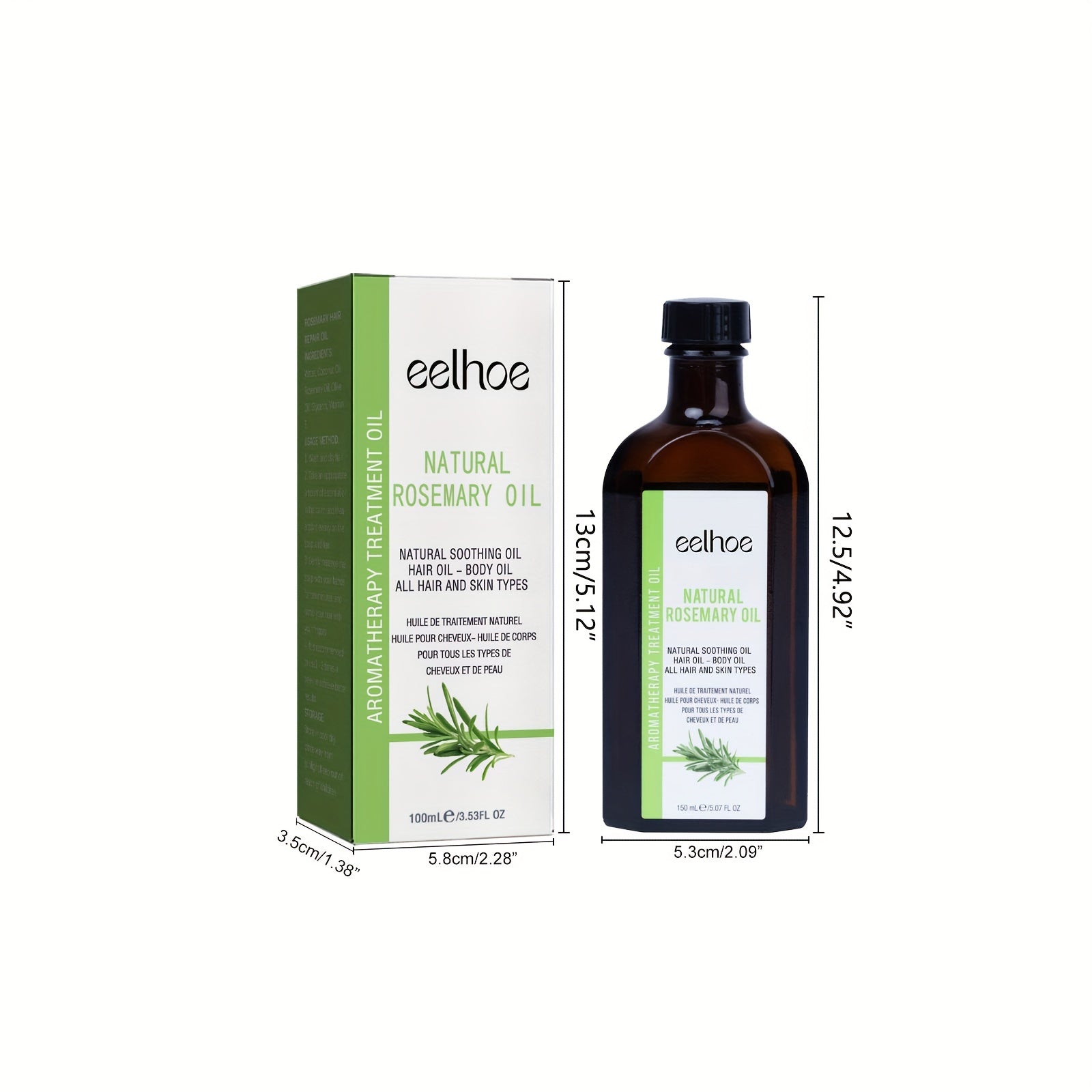100ml Natural Rosemary Hair Essential Anti Frizz Long Lasting Fragrance