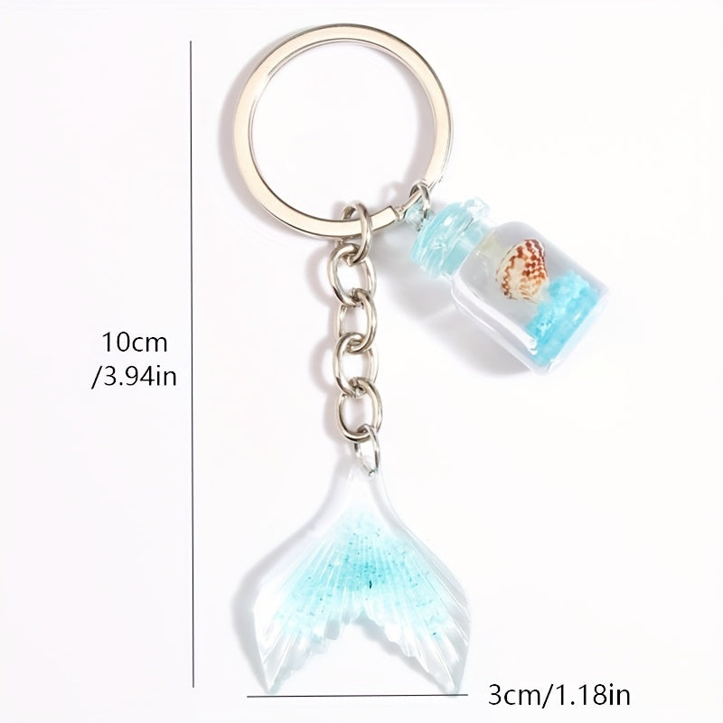 Mermaid Keychain Enamel Fish Tail Keychain Pendant