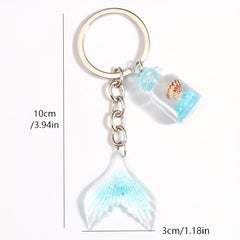 Mermaid Keychain Enamel Fish Tail Keychain Pendant