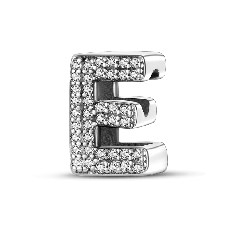 Letter LOVE Zircon Charm Bead Pendant for DIY Bracelet Ladies Jewelry Gift