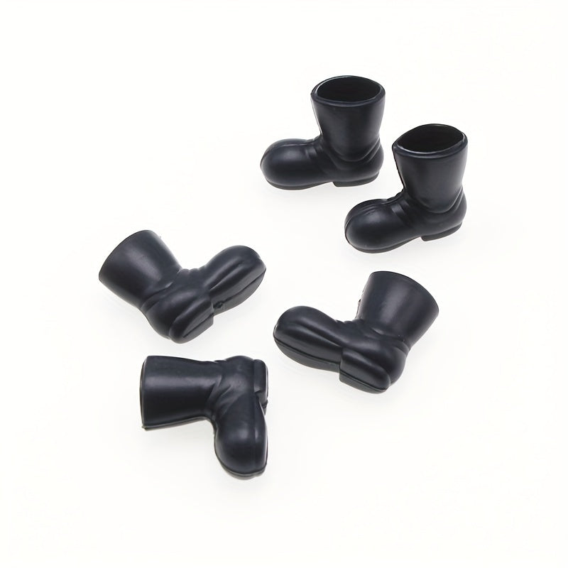 2pcs Mini Plastic Christmas Boots Dollhouse Rain Shoes