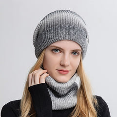 Winter Women Beanies Snood Set Girls Hats Soft Warm Hat Christmas For Her