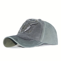 Men's Distressed Embroidery Denim Baseball Cap
