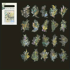 40pcs Vintage Plants & Flowers Stickers for DIY Art Supplies